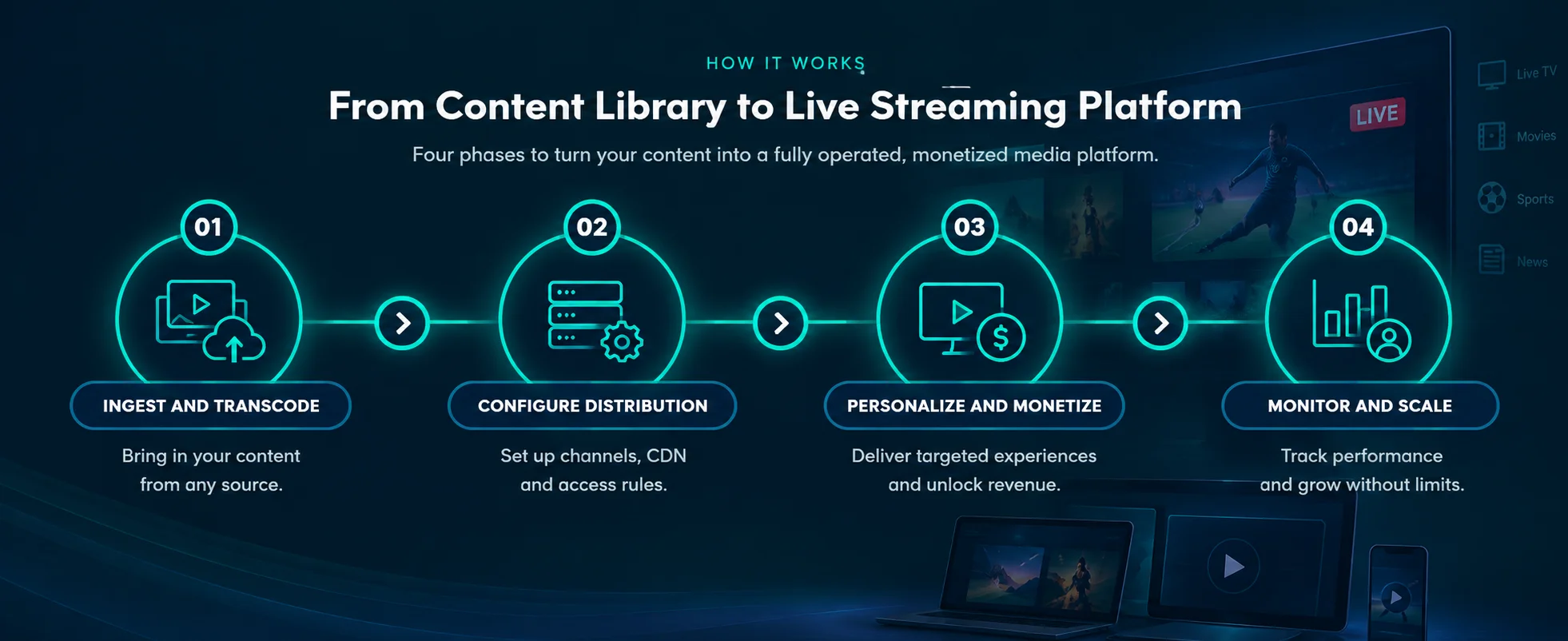 From content library to live streaming platform